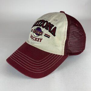 Arizona Coyotes NHL Beige Red Relaxed Fit Snapback Trucker Hat
